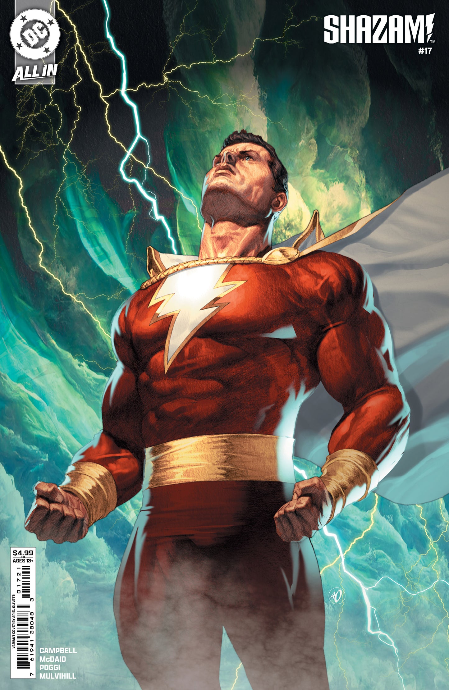 Shazam #17 B Ariel Olivetti Variant (11/06/2024) Dc