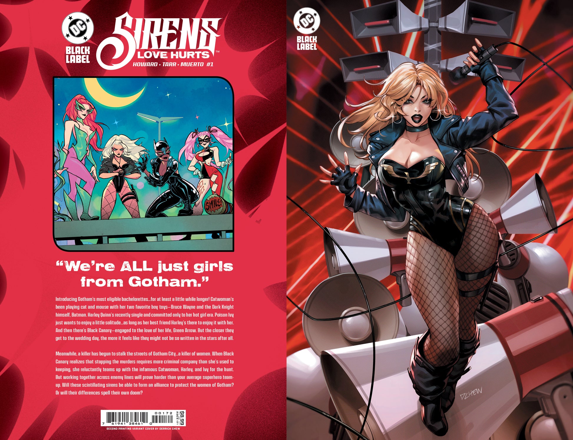 Sirens Love Hurts #1 (Of 4) 2nd Print B Derrick Chew Variant (04/15/2026) Dc - Golden Apple Comics