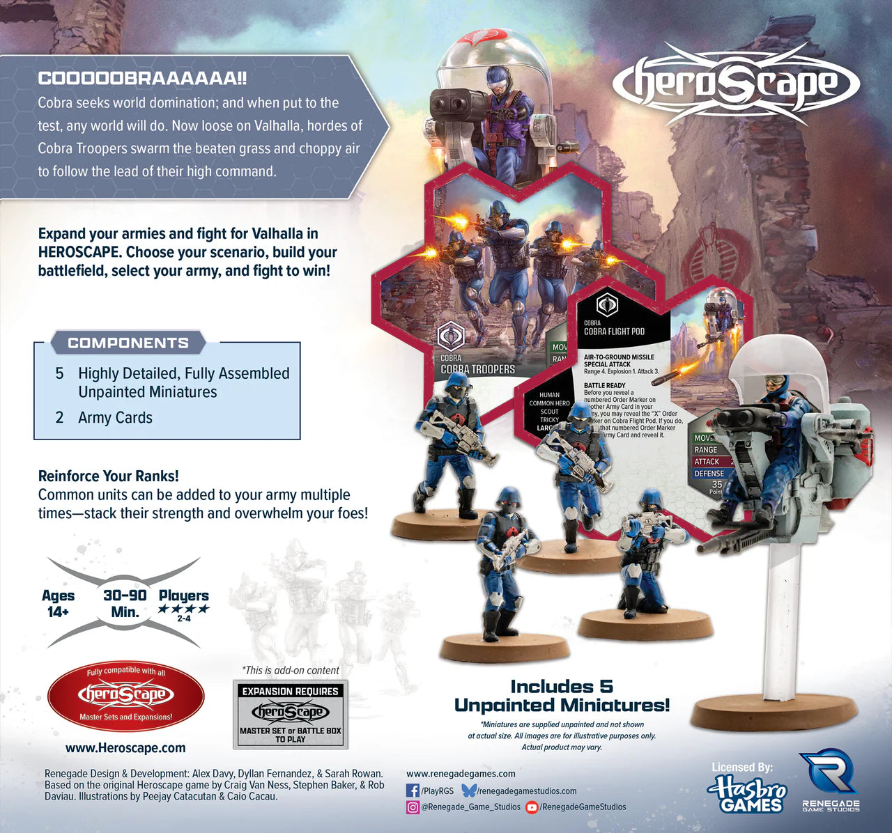 Heroscape: G.I. Joe - COBRA Troopers & COBRA Flight Pod Common Army Expansion - Golden Apple Comics