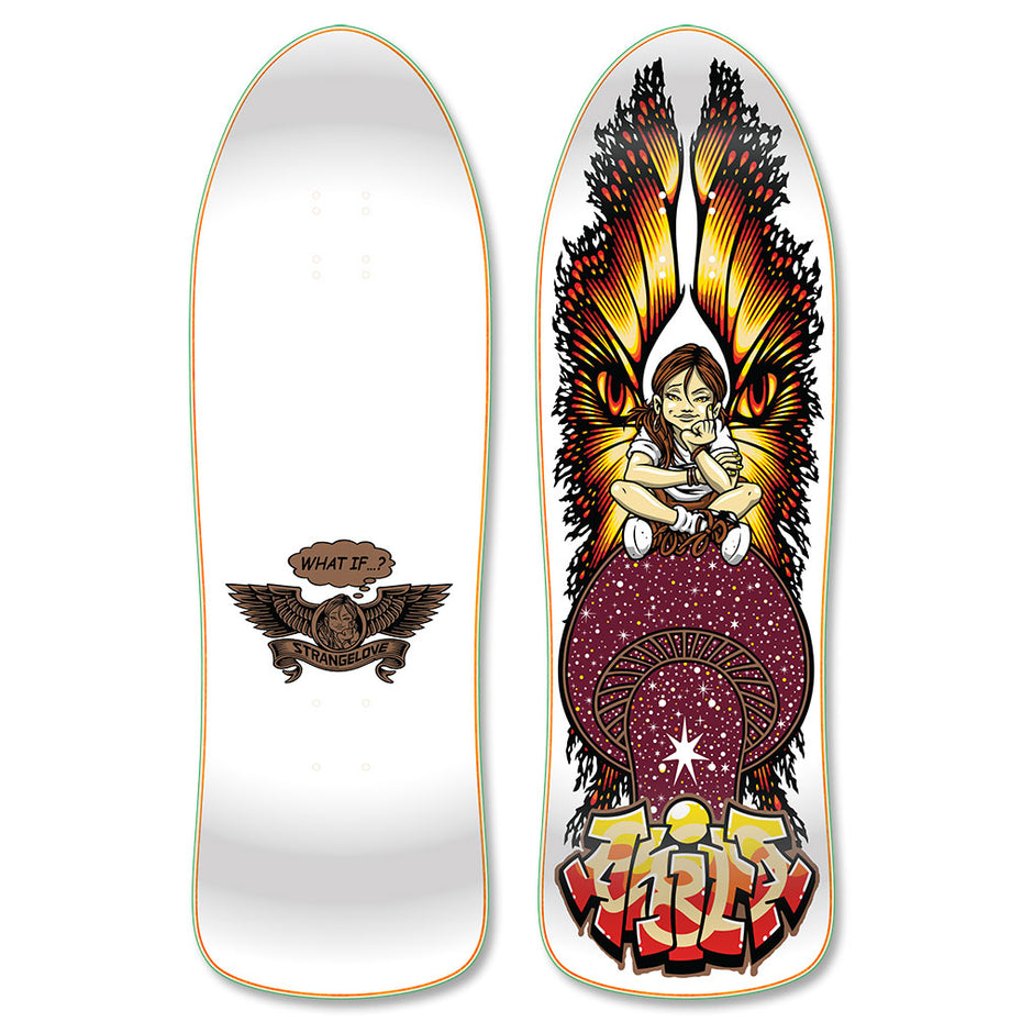 StrangeLove Anita White Pearlescent 9.6" Skateboard Deck