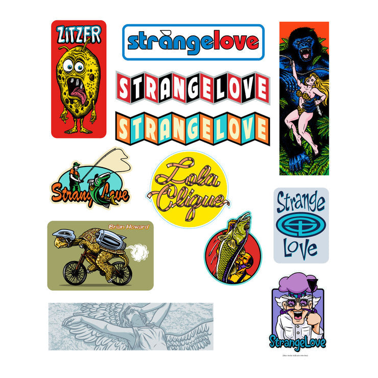 STRANGELOVE SKATEBOARDS "LOVE WILL TEAR US APART" STICKER PACK #18