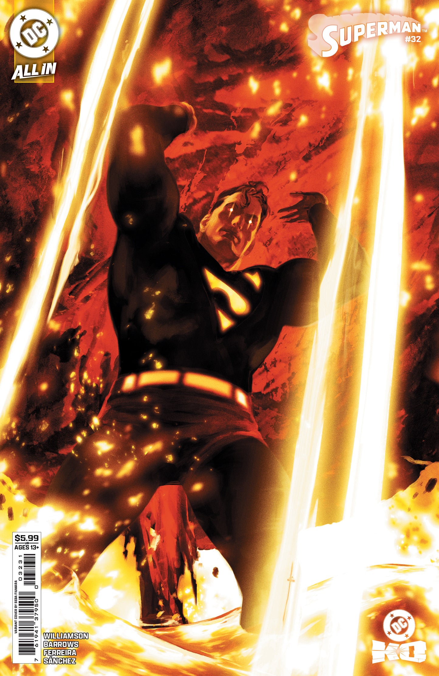 Superman #32 C Sebastian Fiumara Variant (Dc K.O.) (11/26/2025) Dc