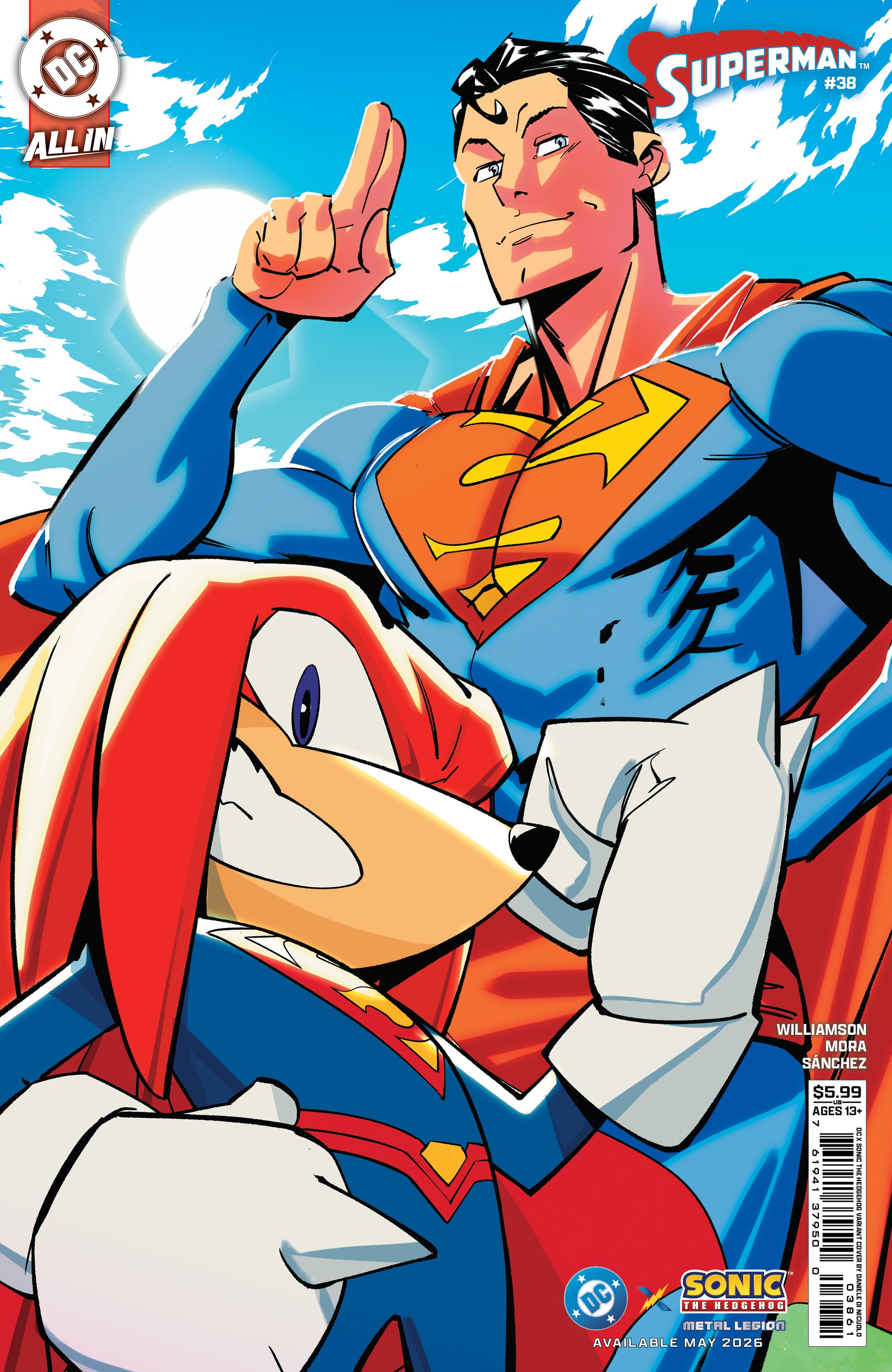 Superman #38 F Daniele Di Nicuolo Dc X Sonic Variant (The Reign Of The Superboys) (05/27/2026) Dc - Golden Apple Comics