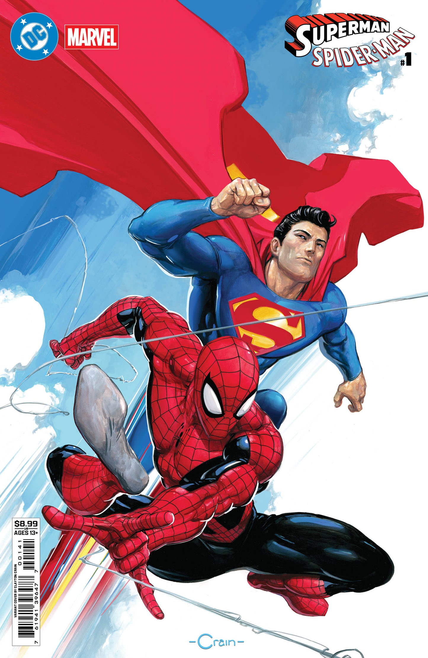Dc Marvel Superman Spider-Man #1 (One Shot) D Clayton Crain Variant (03/25/2026) Dc - Golden Apple Comics