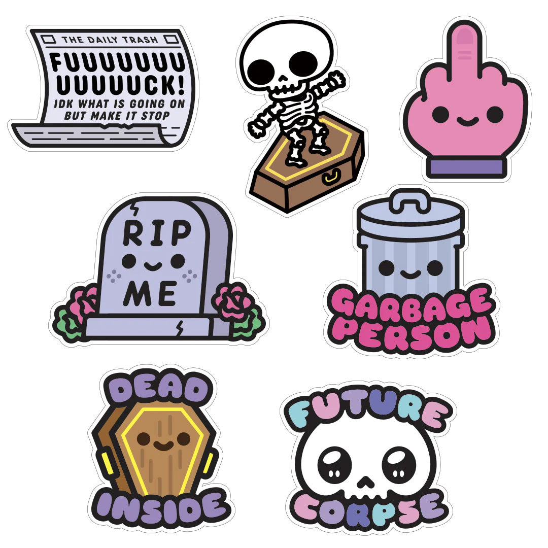 100% Soft: Stickers, Bad Vibes (7-PK)