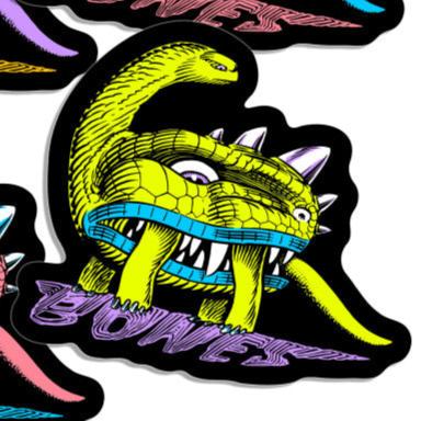 BONES WHEELS "DINO-SORTAS" 3" STICKER