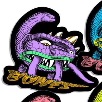 BONES WHEELS "DINO-SORTAS" 3" STICKER