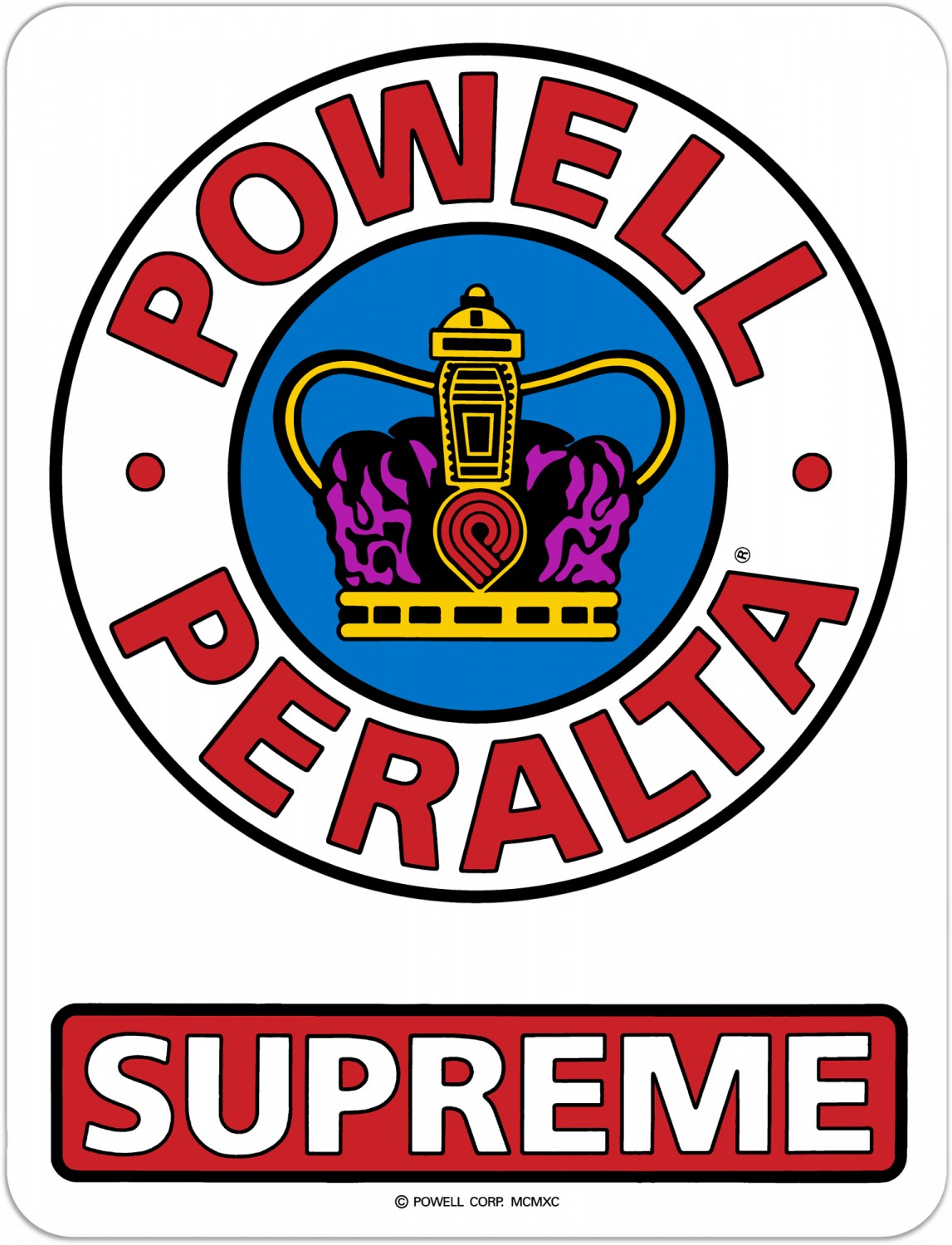 Powell Peralta Supreme OG Skateboard Sticker