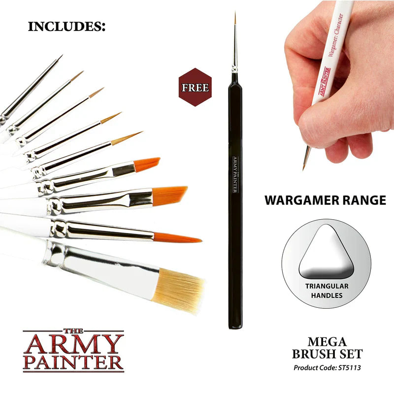 Army Painter Tools: Mega Brush Set - Golden Apple Comics