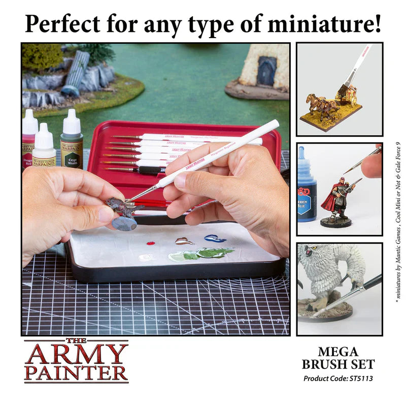 Army Painter Tools: Mega Brush Set - Golden Apple Comics