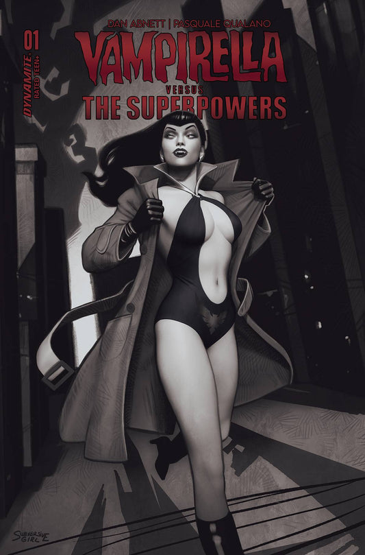 Vampirella Vs Superpowers #1 K 1:15 Rebeca Puebla B&W Variant (05/24/2023) Dynamite