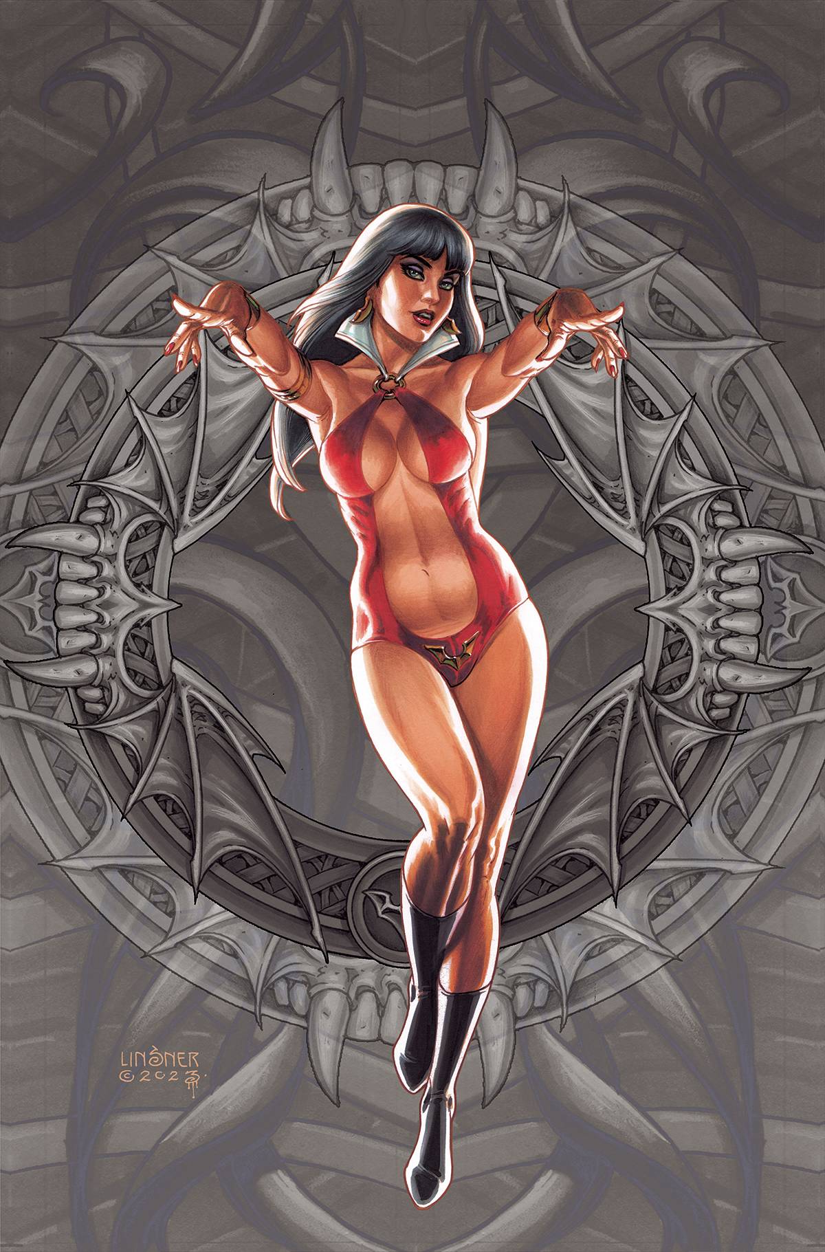 Vampirella Vs Superpowers #1 O 1:30 Joseph Michael Linsner Virgin Variant (05/24/2023) Dynamite