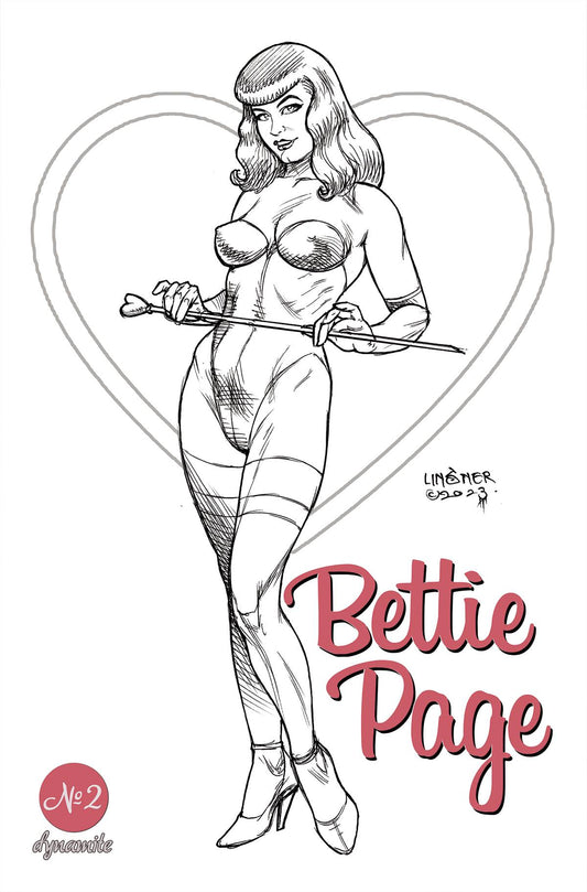 Bettie Page #2 F 1:10 Joseph Michael Linsner Line Art Variant (07/12/2023) Dynamite