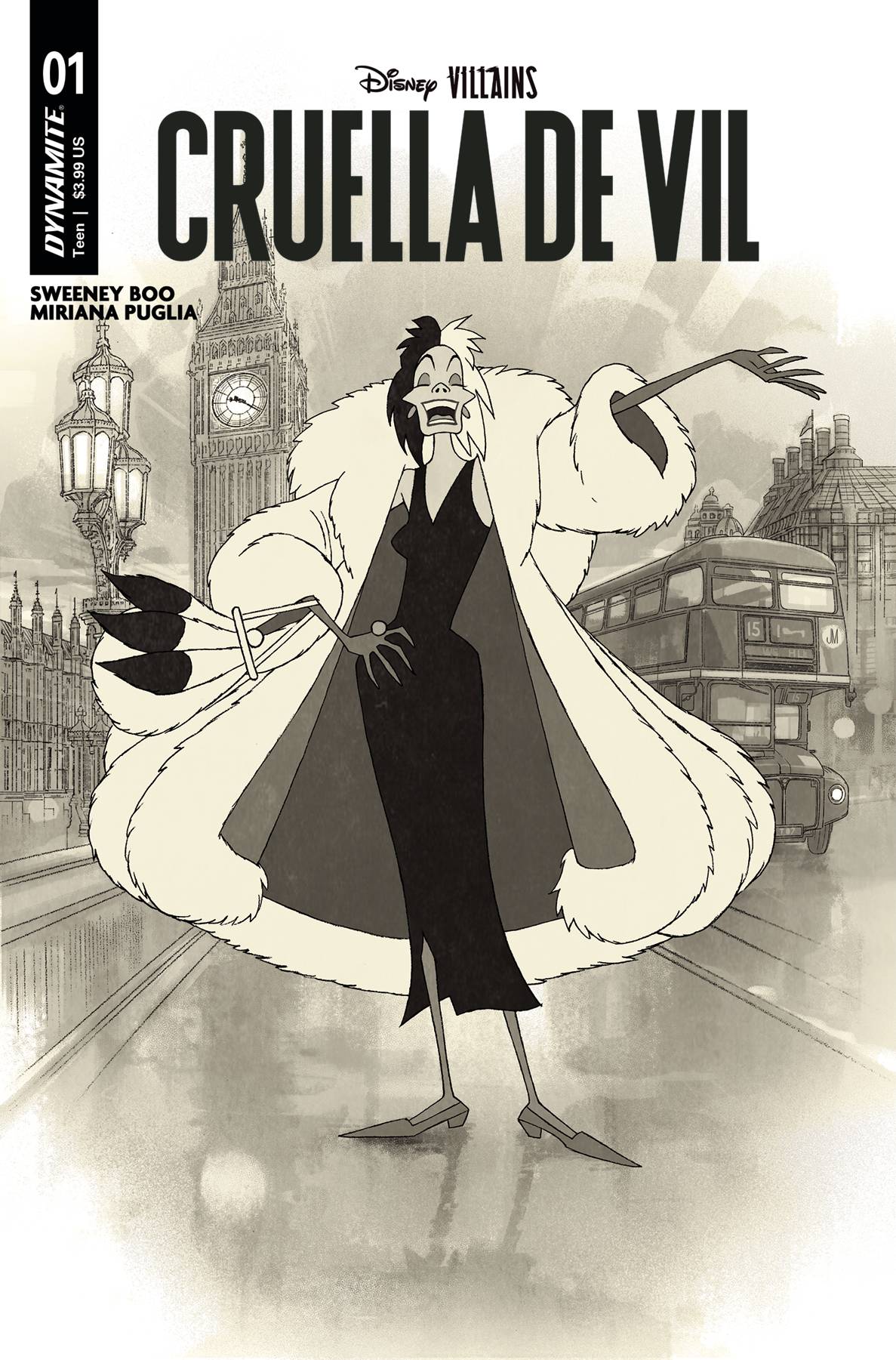 Disney Villains Cruella De Vil #1 L 1:7 Joshua Middleton Noir Variant (01/10/2024) Dynamite