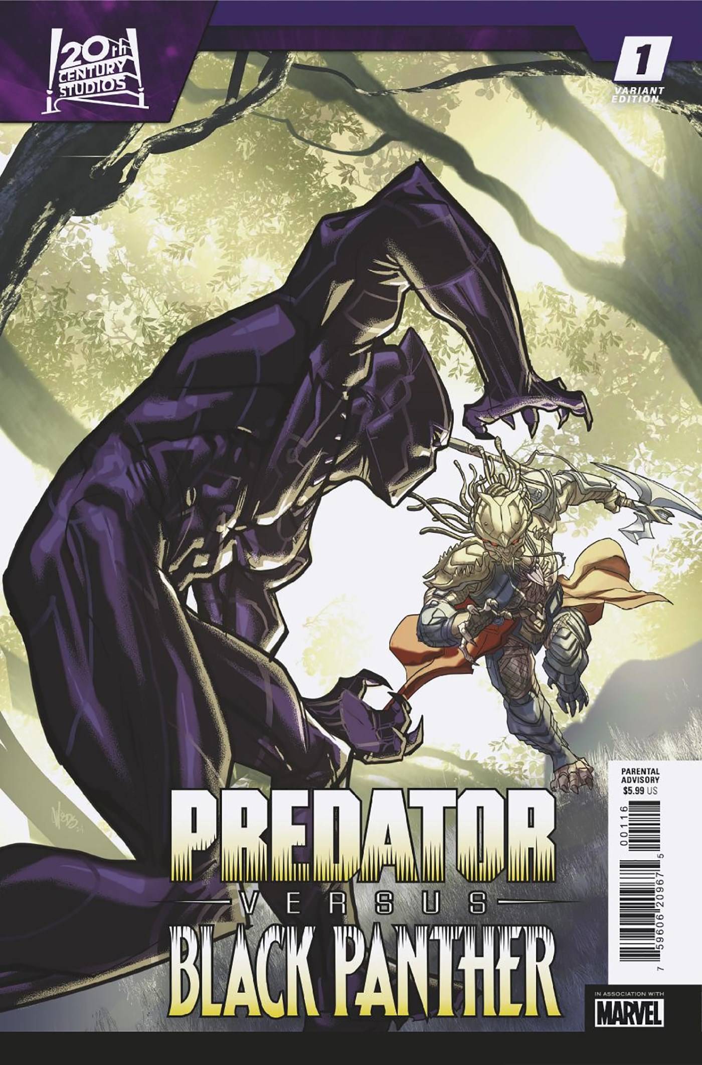 Predator Vs Black Panther #1 H (Of 4) 1:25 Pete Woods Variant (08/21/2024) Marvel