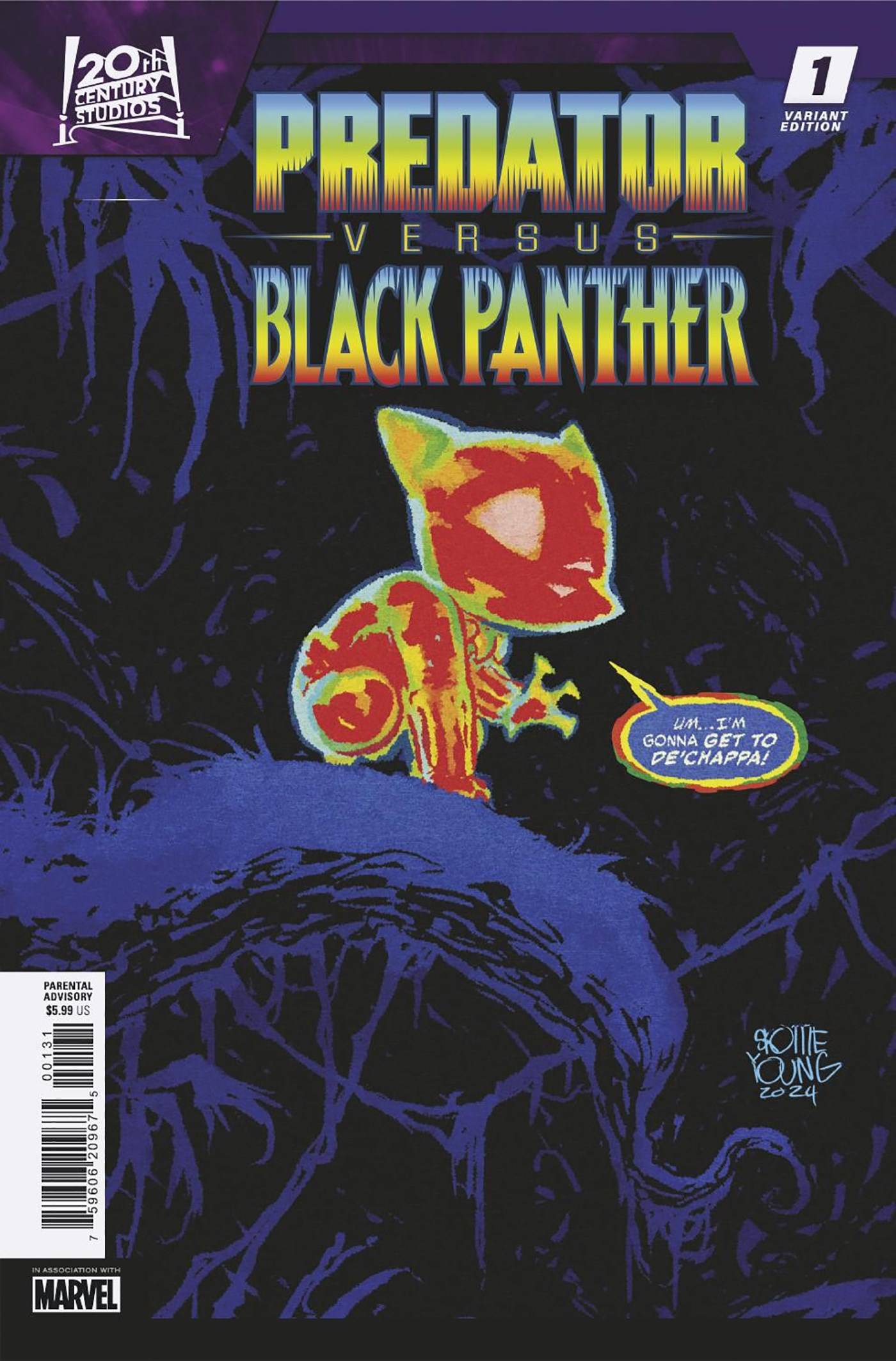 Predator Vs Black Panther #1 F (Of 4) Skottie Young Variant (08/21/2024) Marvel