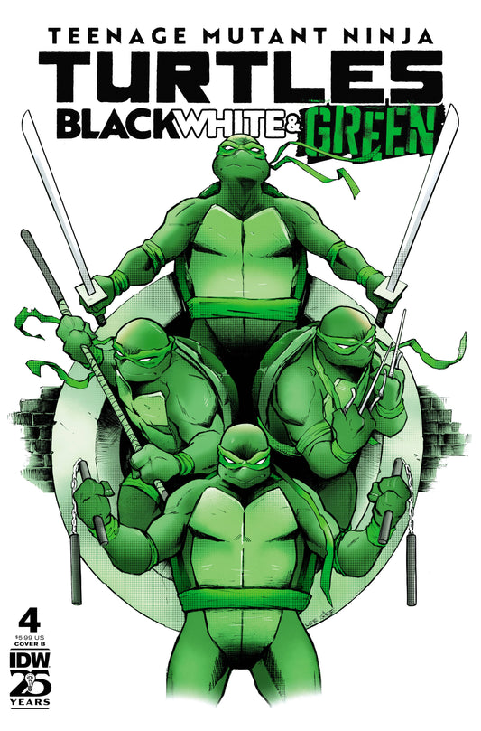 Teenage Mutant Ninja Turtles TMNT Black White & Green #4 B Lee Garbett Variant (08/28/2024) IDW