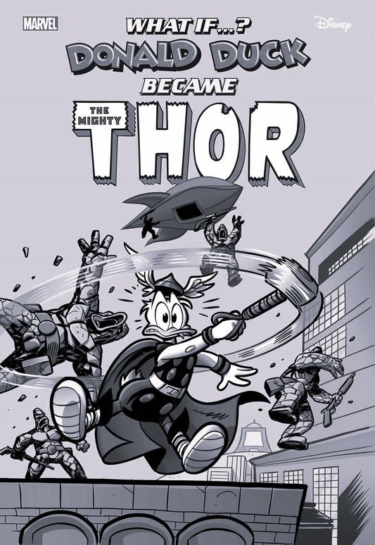 What If Donald Duck Became Thor #1 G 1:100 Lorenzo Pastrovicchio Bw Variant (09/04/2024) Marvel