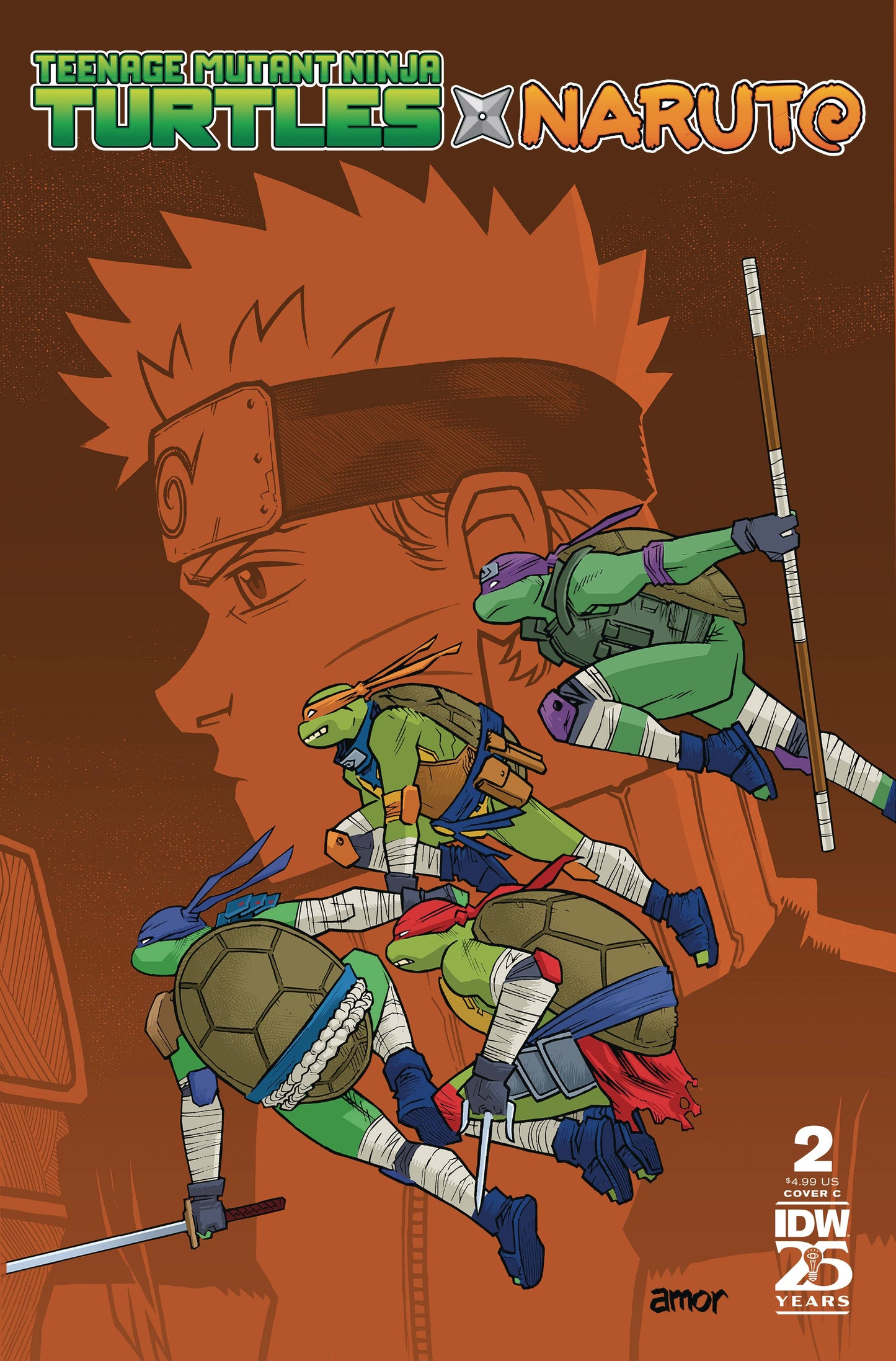 Teenage Mutant Ninja Turtles X Naruto #2 A1 Cover Set Of 8 Books 1:25 1:50 1:75 1:100 (01/15/2025) Idw