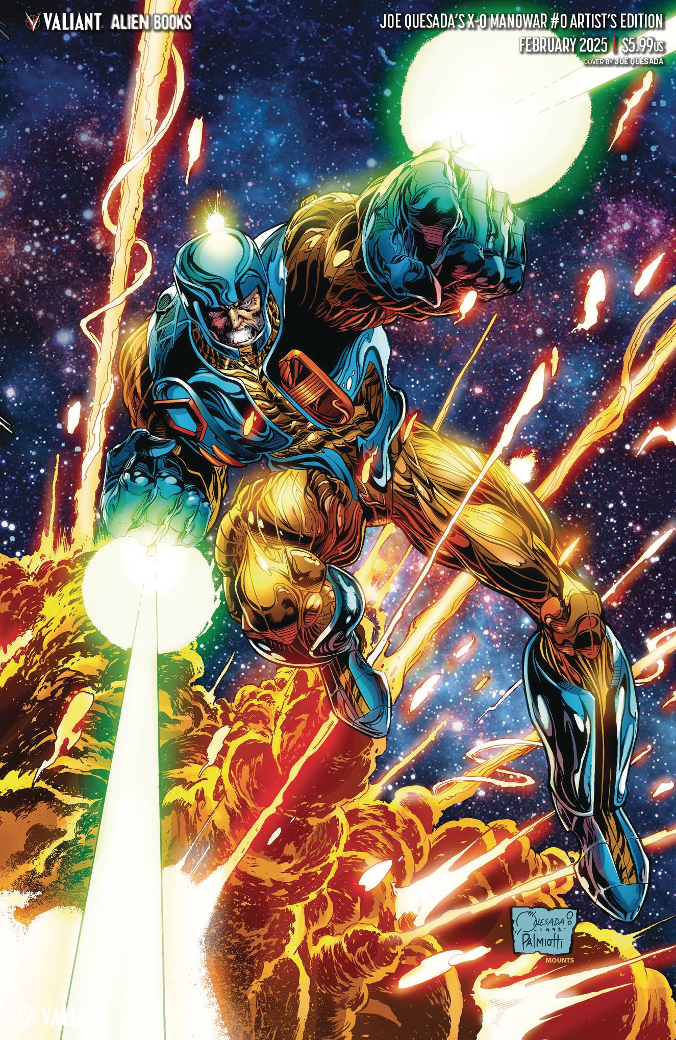 X-O Manowar #0 C Quesada & Palmiotti Recolored Virgin Variant (02/19/2025) Valiant