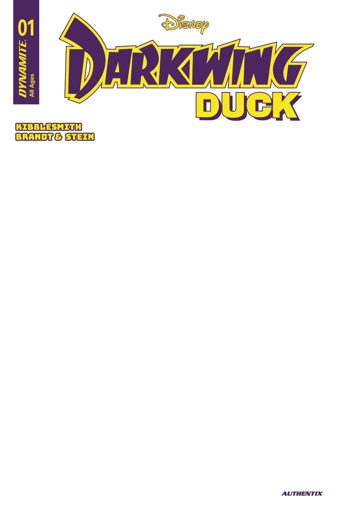 Darkwing Duck #1 H Blank Authentix Variant (02/12/2025) Dynamite