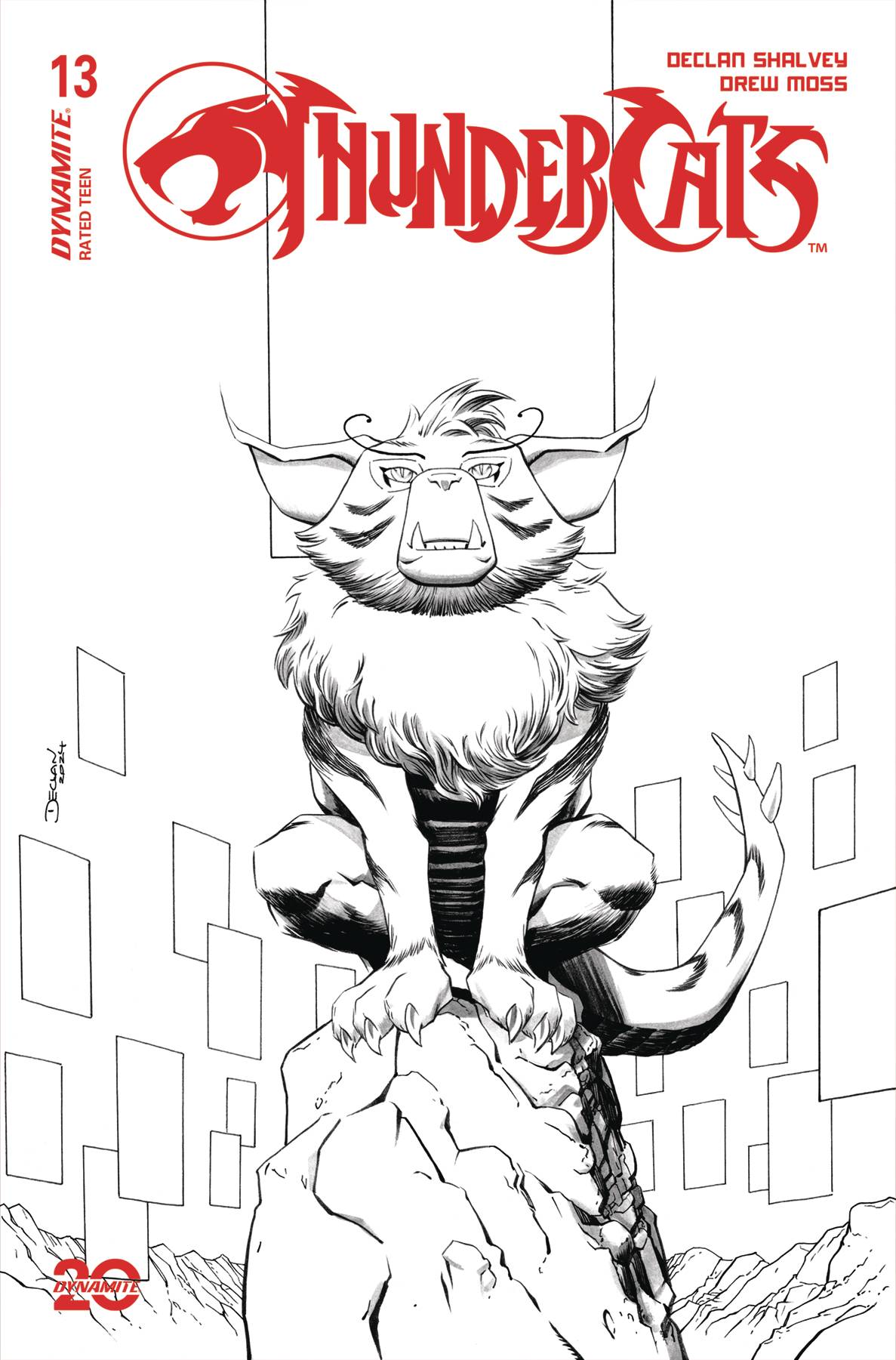 Thundercats #13 O 1:15 Declan Shalvey Line Art Variant (02/26/2025) Dynamite