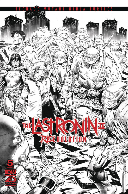 Teenage Mutant Ninja Turtles The Last Ronin Ii Re-Evolution #5 F 1:75 Vincenzo Federici B&W (04/16/2025) Idw