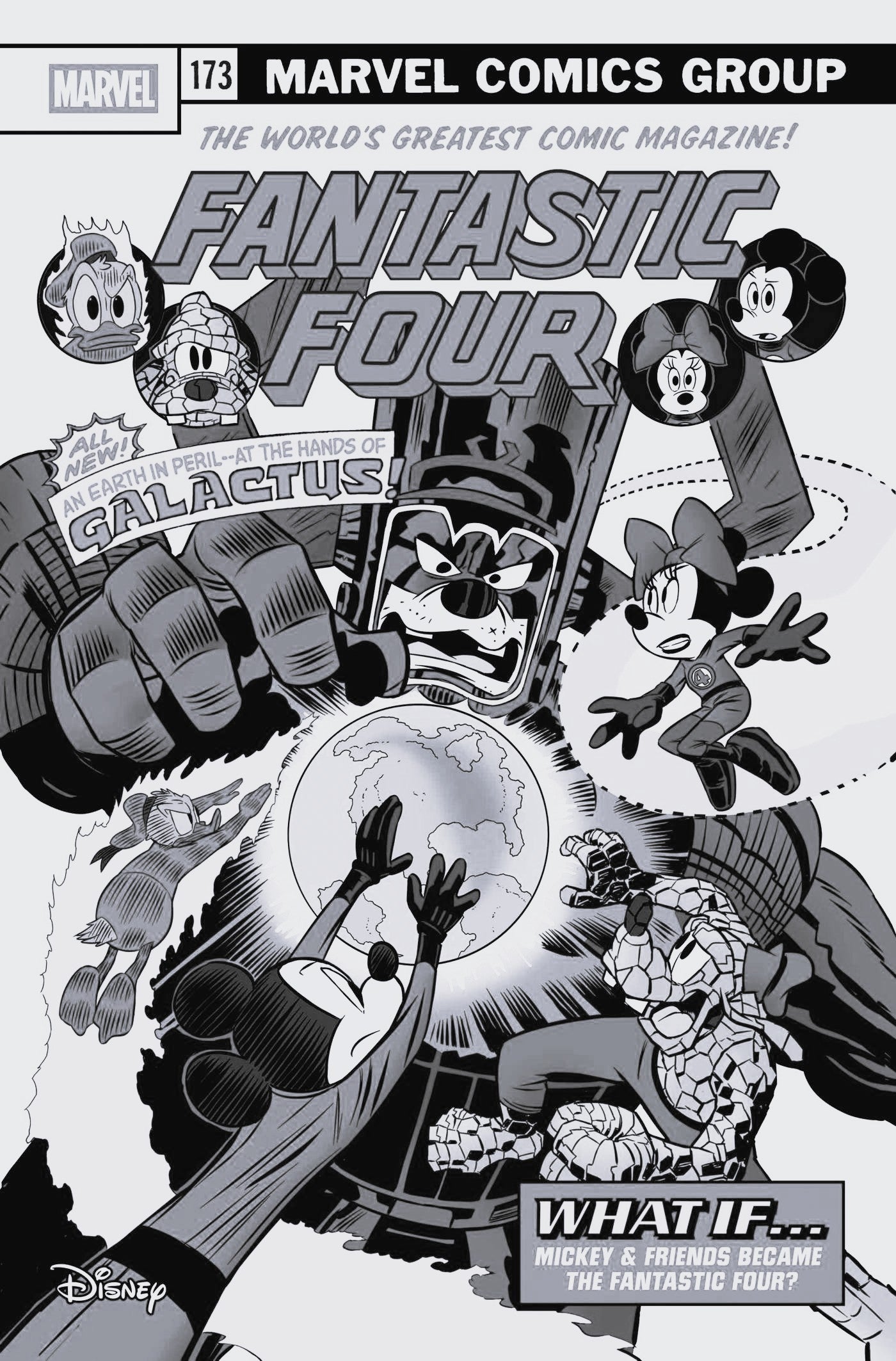 Fantastic Four #31 F 1:100 Claudio Sciarrone B&W Disney What If? Homage Variant [ (04/30/2025) Marvel