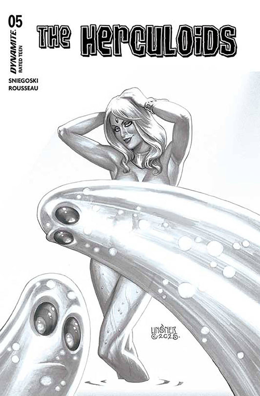 Herculoids #5 E 1:10 Joseph Michael Linsner Line Art (06/18/2025) Dynamite