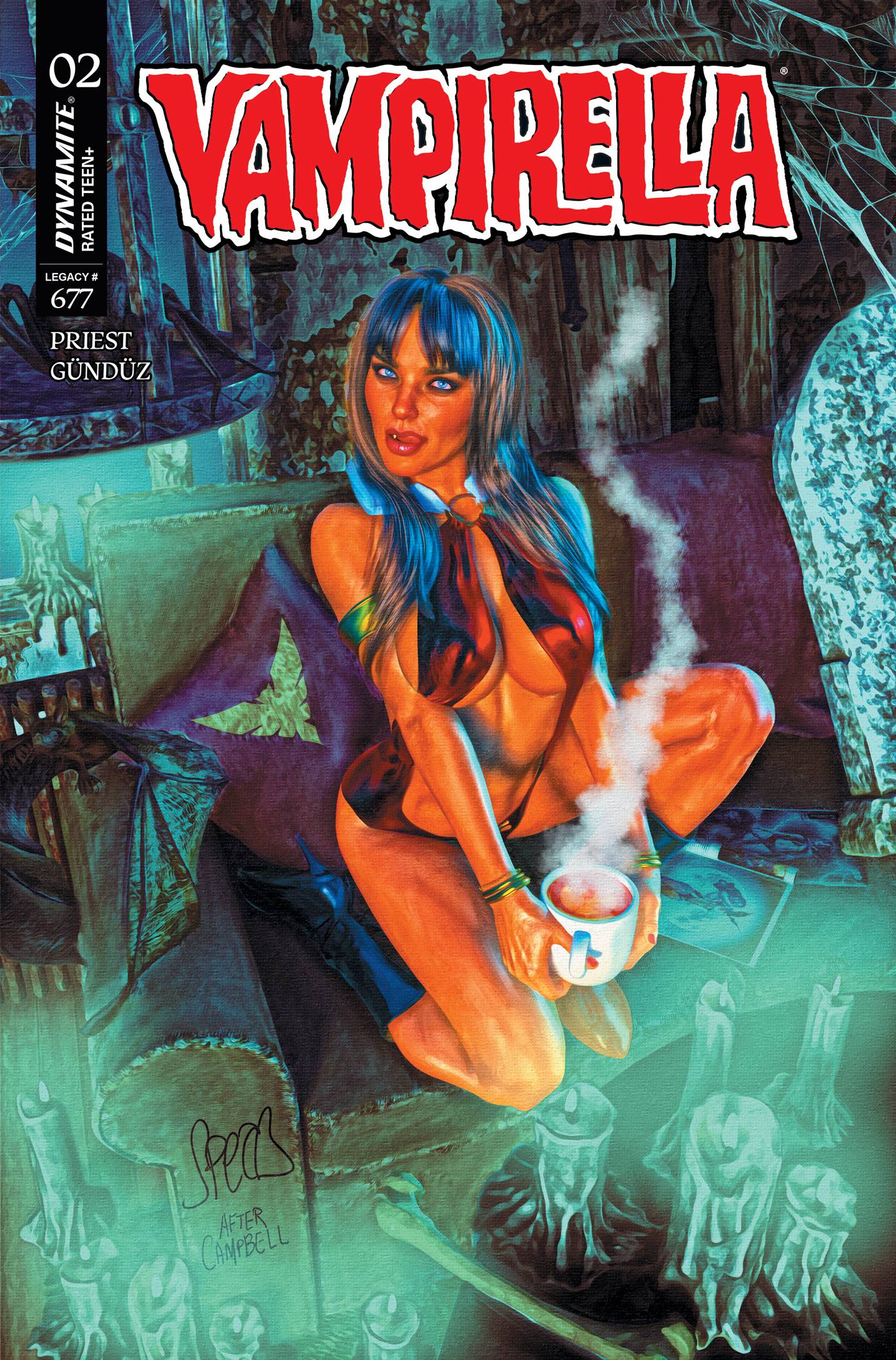 Vampirella (2025) #2 ZD 1:10 Mark Spears Amazing Spider-Man 601 Homage Blue Variant (05/28/2025) Dynamite