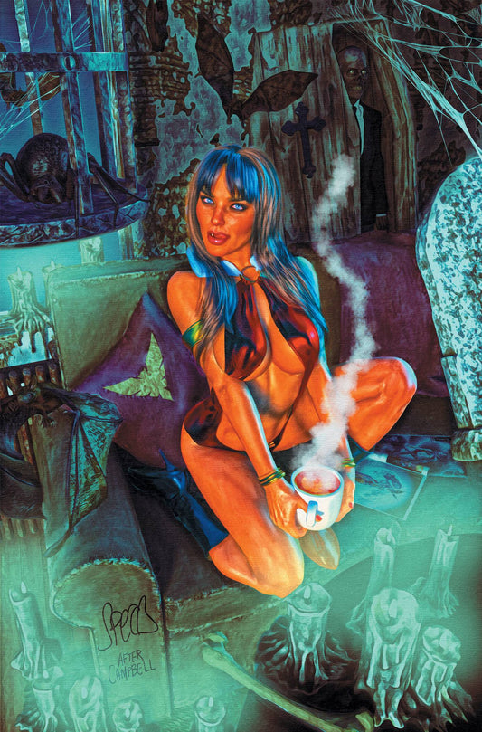 Vampirella (2025) #2 ZF 1:20 Mark Spears Amazing Spider-Man 601 Homage Blue Virgin Variant (05/28/2025) Dynamite