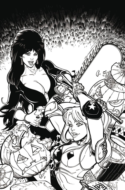 Harley Quinn X Elvira #1 Q 1:15 Chad Hardin Line Art Variant (10/08/2025) Dynamite