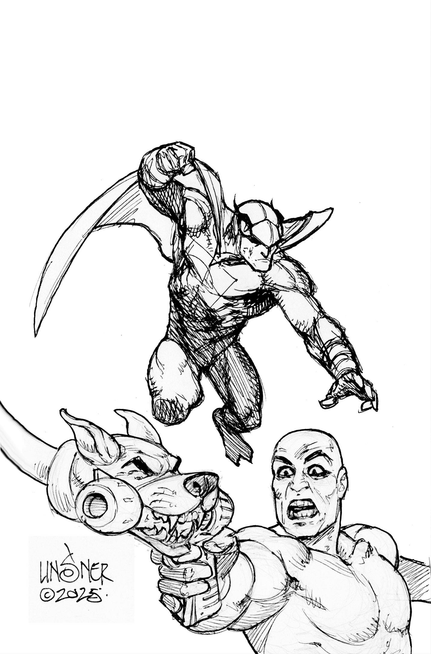 The Blue Falcon & Dynomutt #1 N 1:15 Lineart Virgin (09/10/2025) Dynamite - Golden Apple Comics