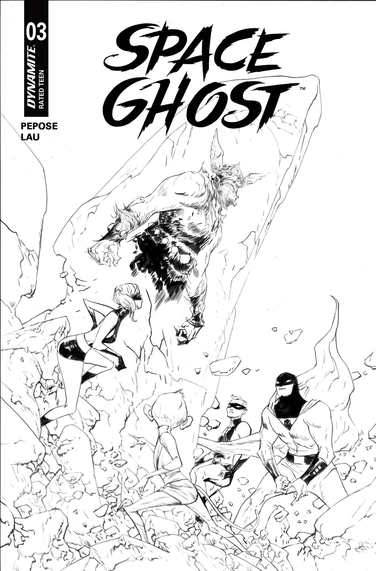 Space Ghost (2025) #3 G 1:10 Jae Lee Line Art (09/24/2025) Dynamite - Golden Apple Comics