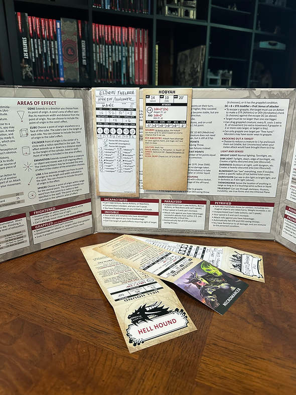 Stat Trackers: Game Master's Screen - 5th Edition - 2024 Version - Golden Apple Comics