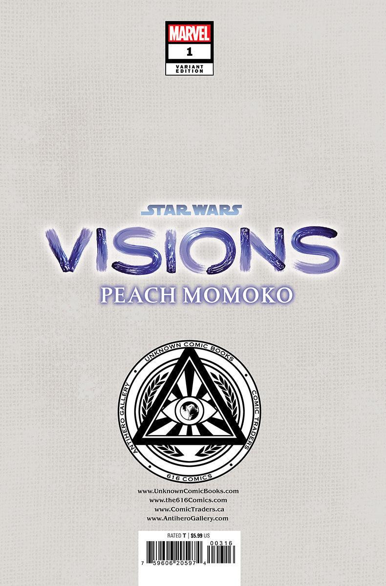[2 Pack] Star Wars: Visions - Peach Momoko #1 Unknown Comics Rickie Yagawa Exclusive Var (11/15/2023)