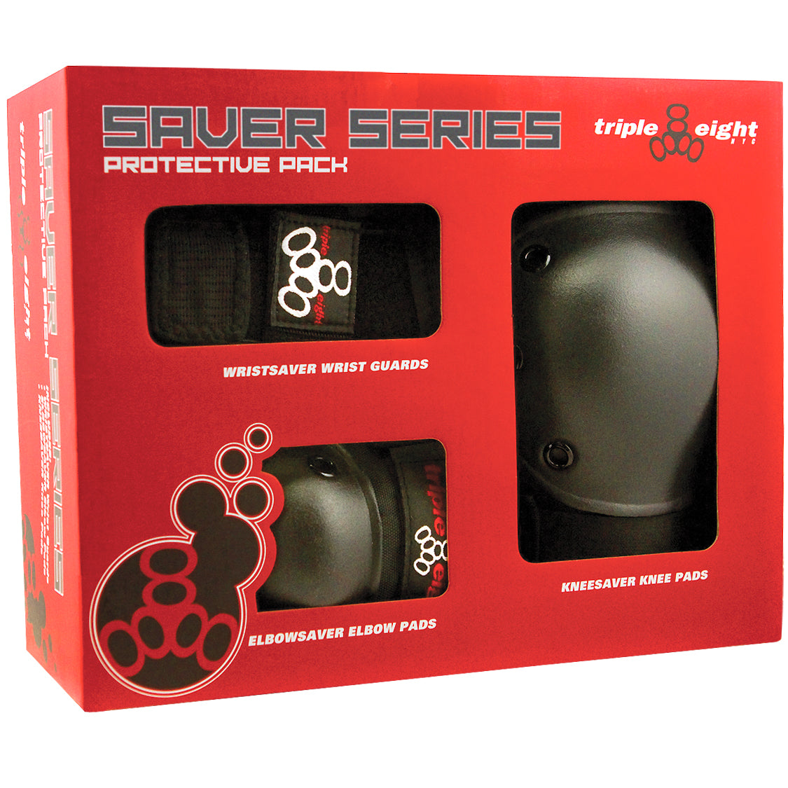 Triple Eight Saver Series 3-PACK Wrist Guards / Elbow Pads / Knee Pads