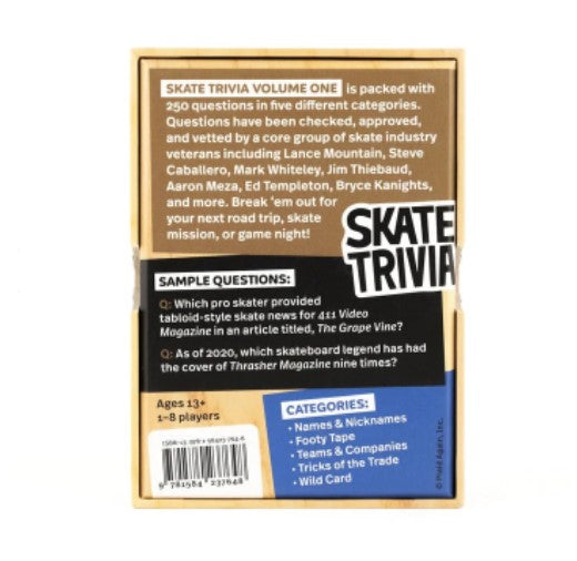 Skate Trivia Card Set Volume 1