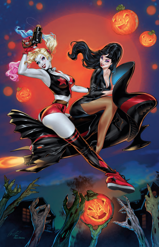 HARLEY QUINN X ELVIRA #1 SSCO ELIAS CHATZOUDIS HOMAGE VIRGIN VARIANT 2025