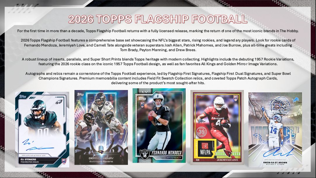2026 Topps Flagship Football Value Box Trading Cards (08/26/2026)