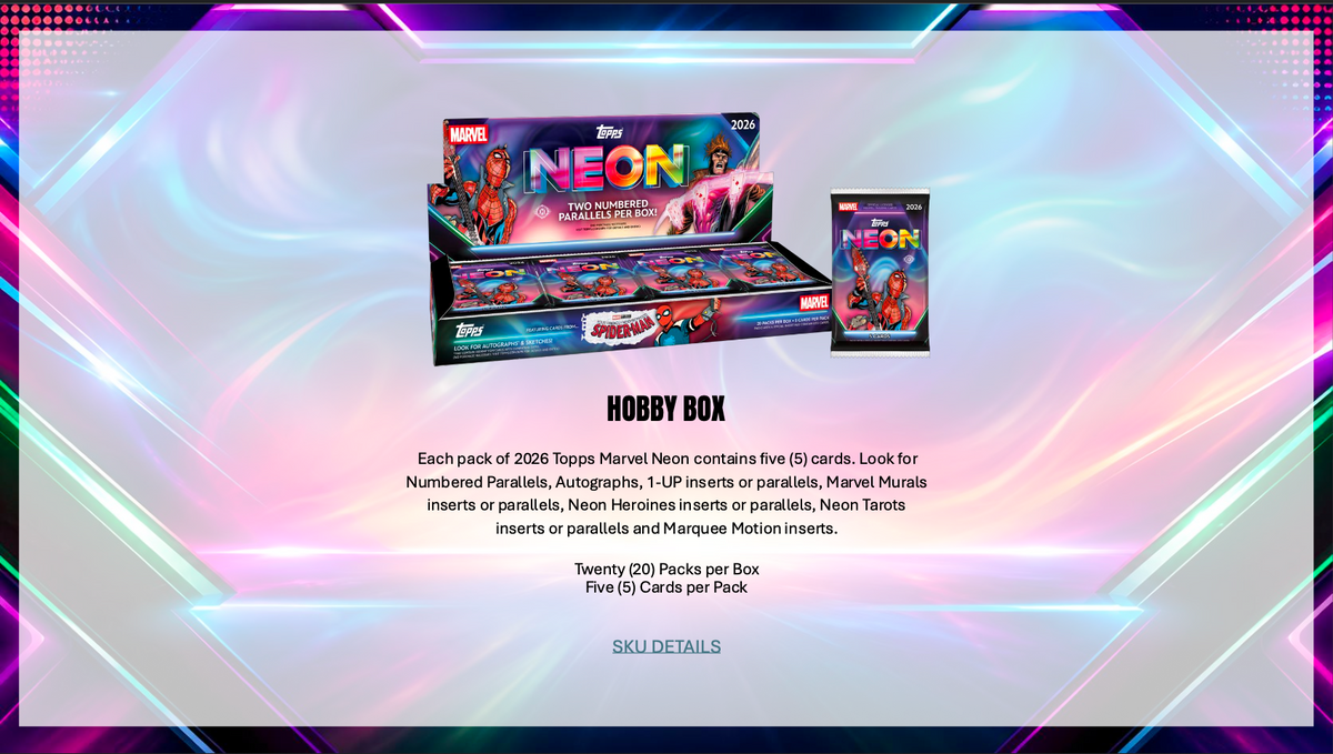 2026 Topps Marvel Neon Hobby Box Trading Cards (10/21/2026)