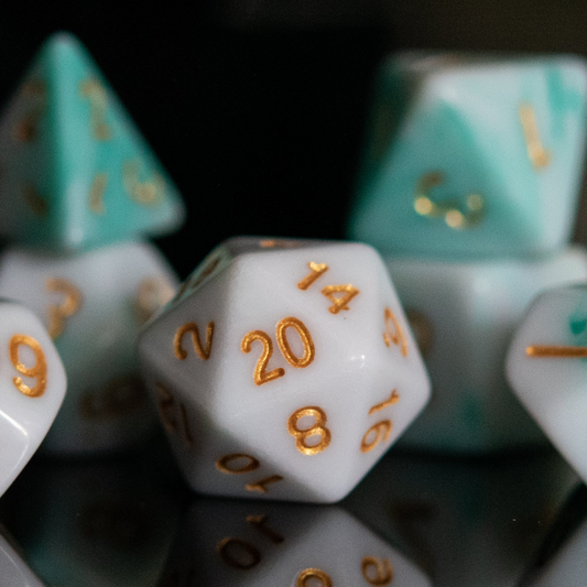 Seafoam Acrylic Dice Set