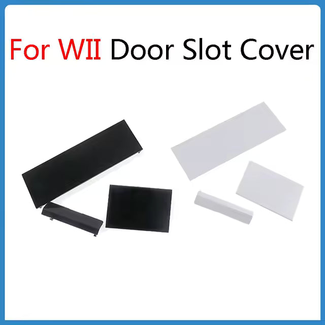 3 Piece Port Dust Covers Doors Compatible With Nintendo Wii (Black & White)