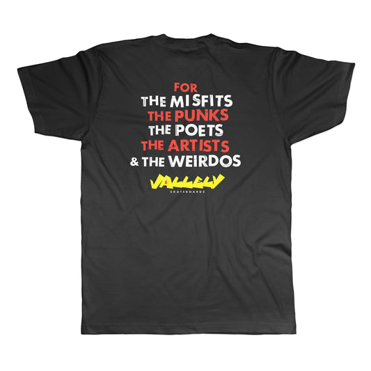 VALLELY SKATEBOARDS "MISFITS" T-SHIRT