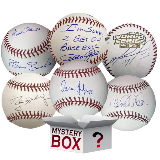 Autographed/Signed Rawlings Official MLB Baseball Mystery Box with PSA JSA or Beckett COA