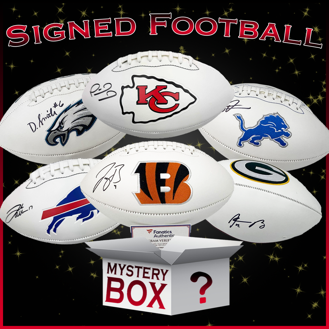 Autographed/Signed Football Mystery Box with PSA JSA or Beckett COA