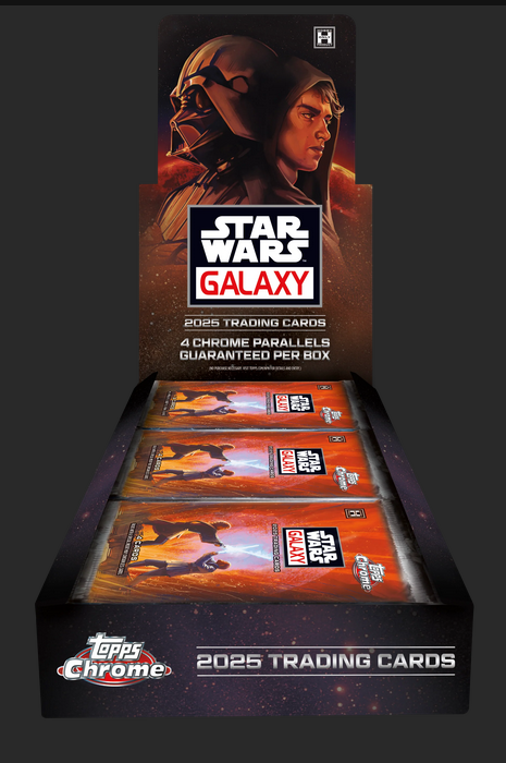 Star Wars Chrome Galaxy Trading Cards Topps 2025 Hobby Box Of 18 Packs (12/17/2025)