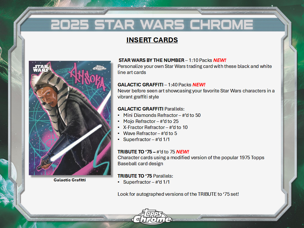 Star Wars Chrome Trading Cards Topps 2025 Hobby Breaker Box (08/20/2025)
