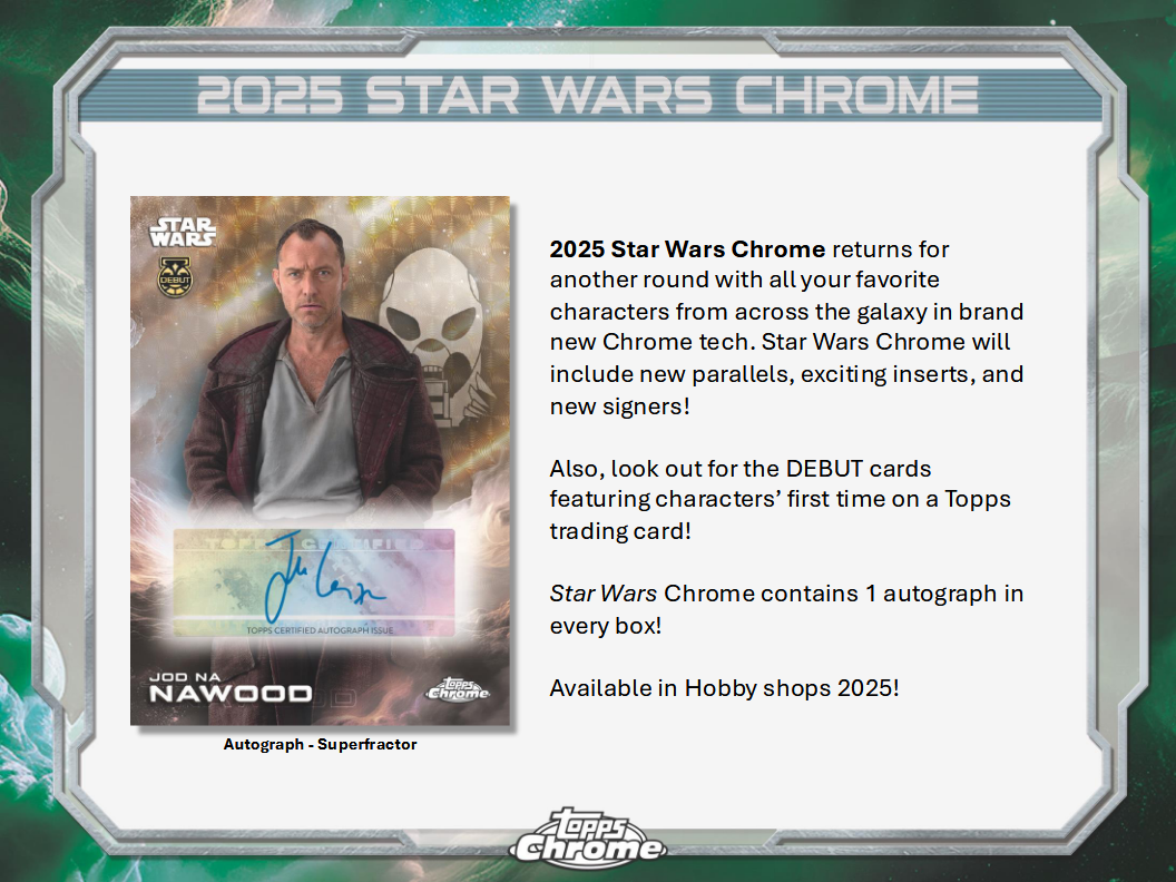 Star Wars Chrome Trading Cards Topps 2025 Hobby Breaker Box (08/20/2025)