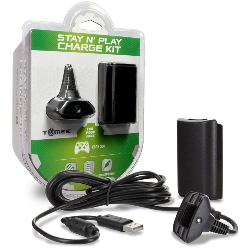 Stay N Play Controller Charge Kit - Xbox 360 (BLACK)